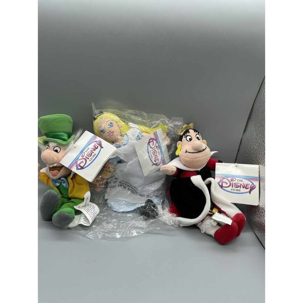 Alice in Wonderland Mad Hatter bean bag Lot plush doll Disney Store exclusive - Picture 3 of 10